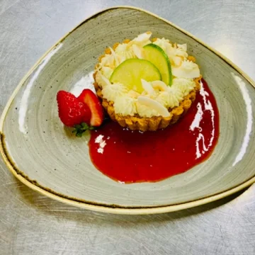 Key lime Pie Raspberry Compote